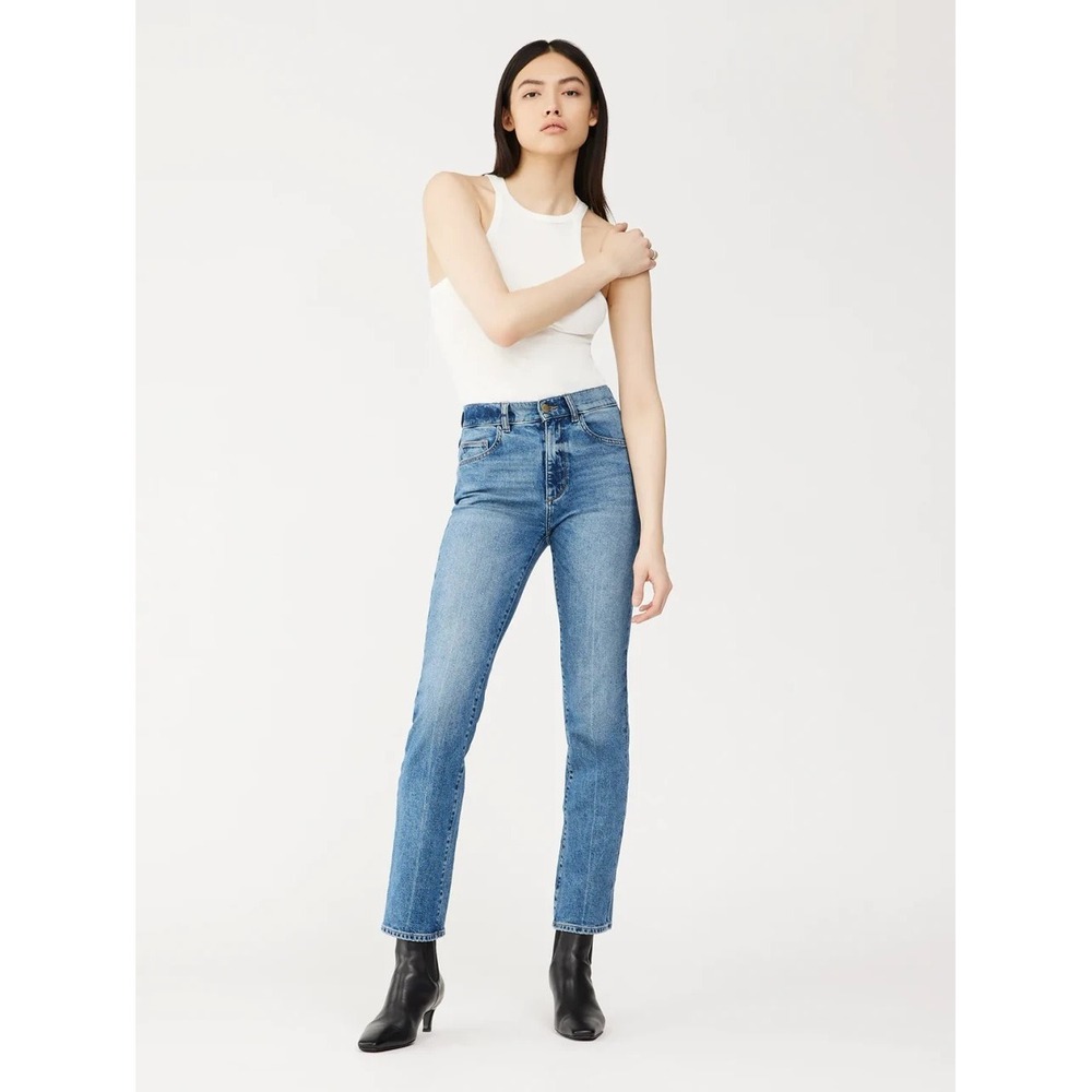 DL1961 Patti Straight High-Rise Vintage Ankle - Women's Size 31 - Preppy Stretch